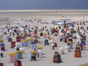 Strandkörbe auf der ostfriesischen Insel Borkum