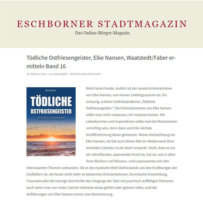 Tödliches Ostfriesengeister Rezension